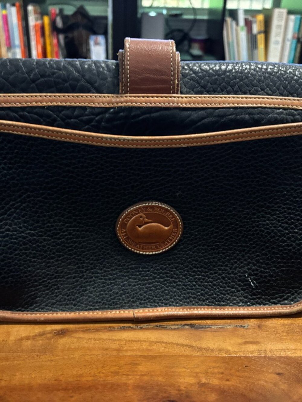 Dooney & Bourke Vintage Made in USA Crossbody Black All Weather Leather Bag